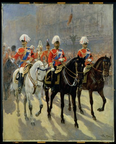 George V in Procession by Georges Bertin Scott
